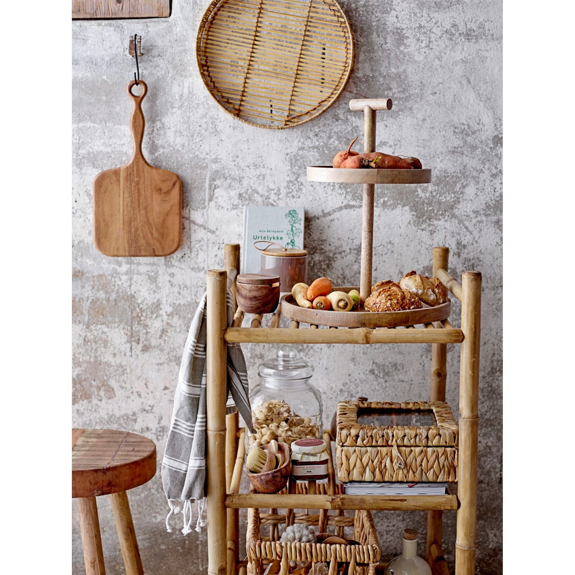 Creative Co-op Creative Co-op Acacia Wood Cheese/Cutting Board with Handle - Little Miss Muffin Children & Home
