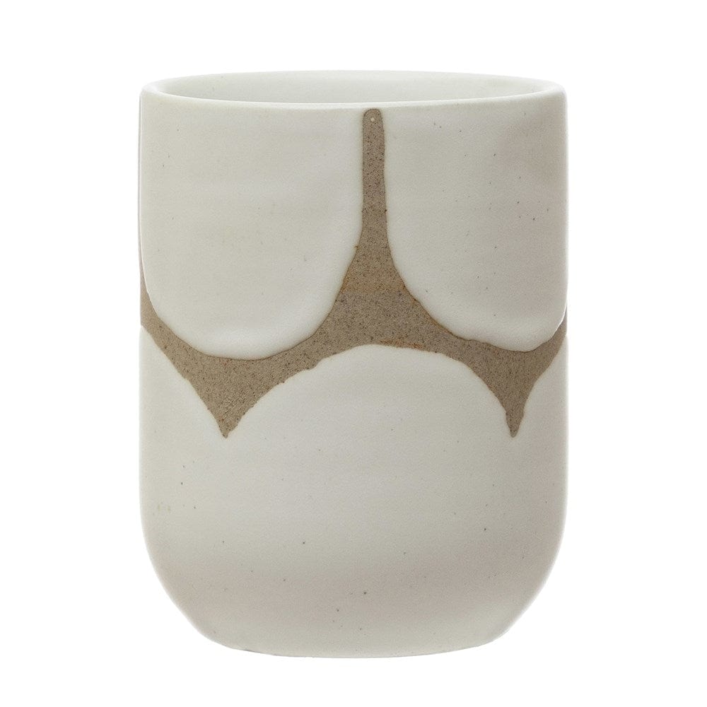 Creative Co-Op Creative Co-op Hand Painted Stoneware Cup - Little Miss Muffin Children & Home
