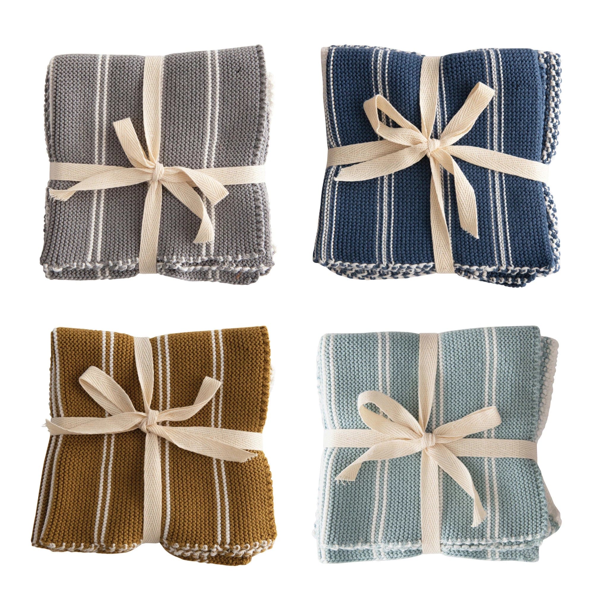 Creative Co-op Creative Co-op Sq Cotton Dish Cloth, Set of 2 - Little Miss Muffin Children & Home