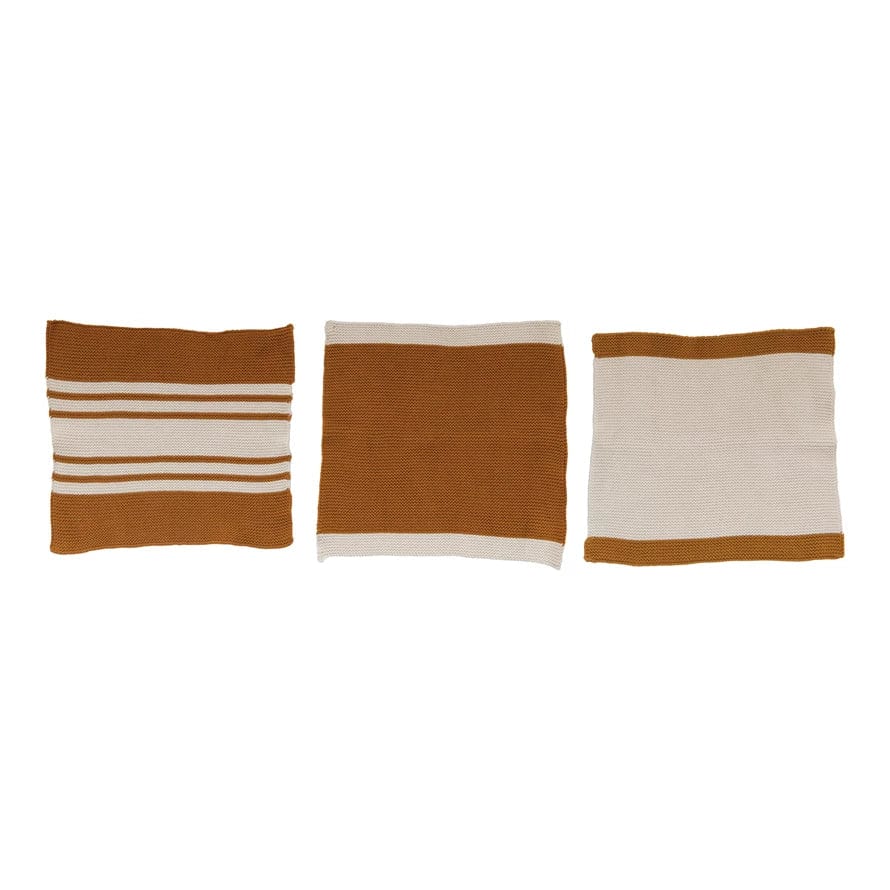 Creative Co-op Creative Co-op Square Cotton Dish Cloths Set of 3 - Little Miss Muffin Children & Home