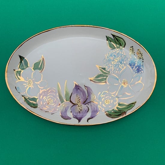 Magnolia Creative Co. Magnolia Creative Southern Floral Oval Platter - Little Miss Muffin Children & Home