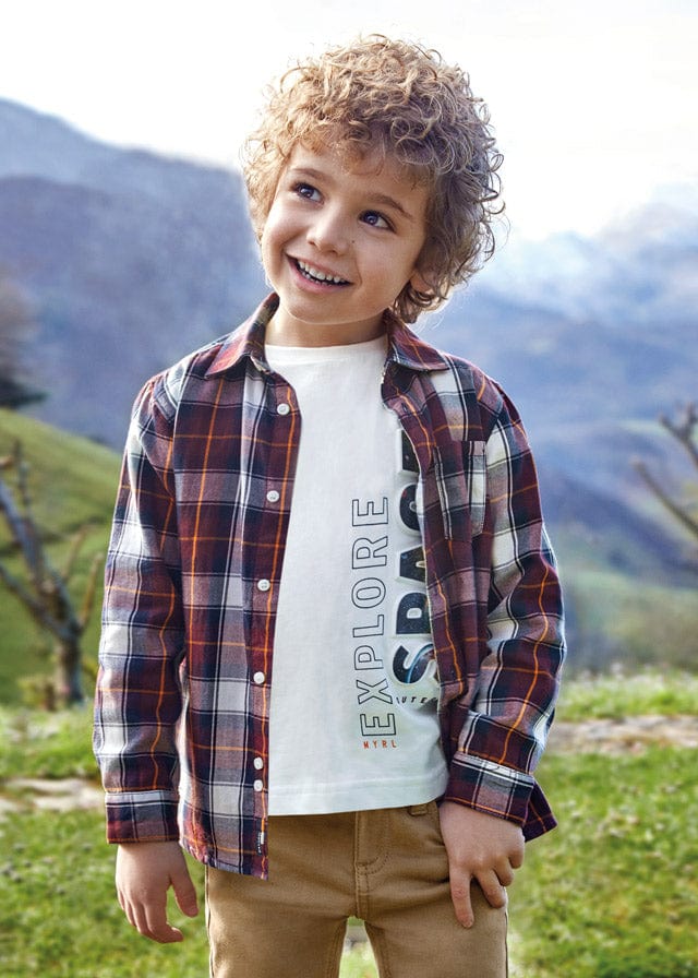 MAY - Mayoral Usa Inc Mayoral Longsleeve Checked Shirt - Little Miss Muffin Children & Home