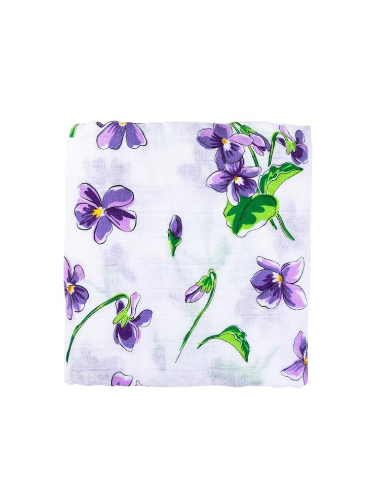 Little Hometown Little Hometown Violet Baby Swaddle Blanket - Little Miss Muffin Children & Home