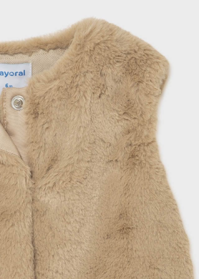 Mayoral Mayoral Faux Fur Vest for Baby Girl - Little Miss Muffin Children & Home