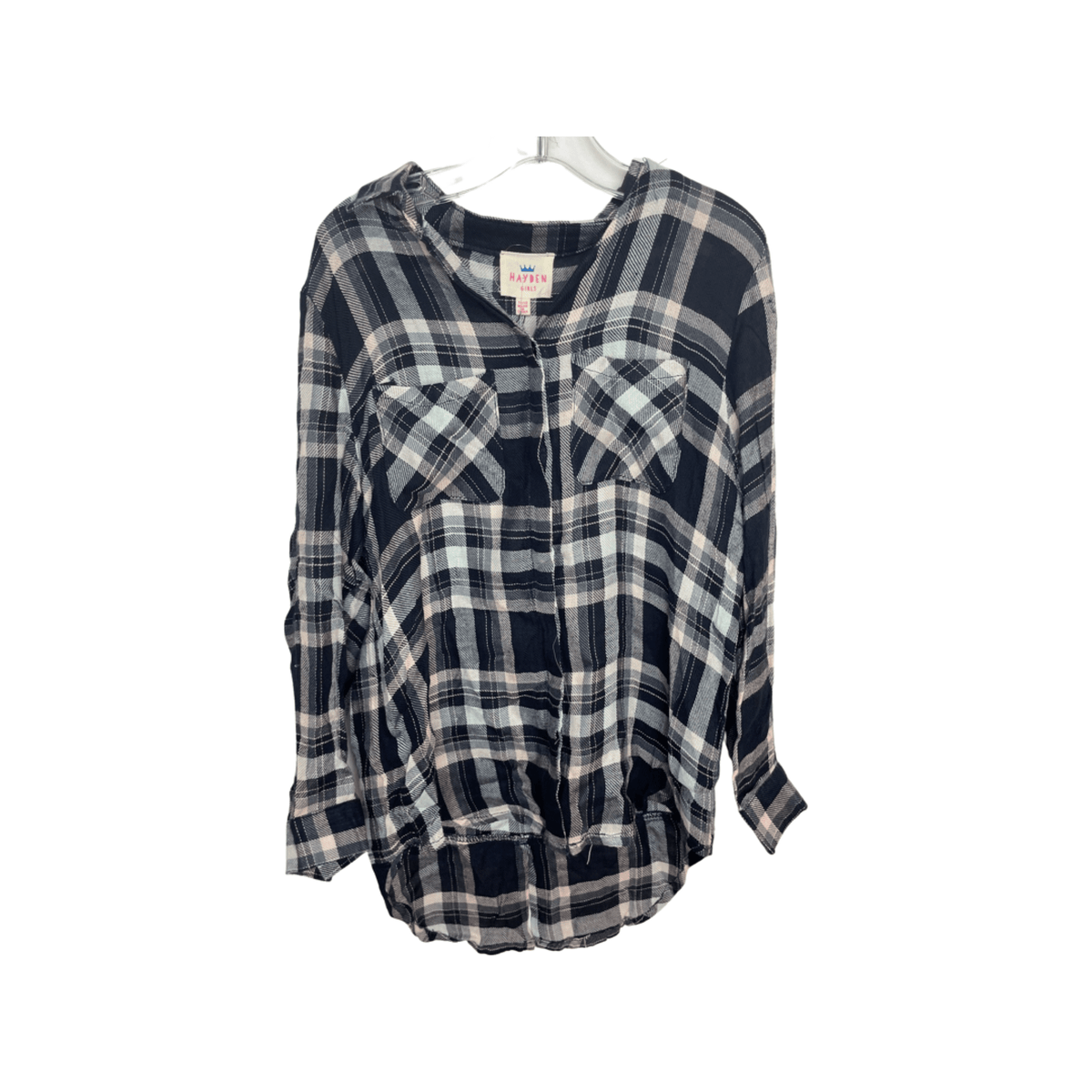 Hayden Los Angeles G1343 Boyfriend Flannel Top - Little Miss Muffin Children & Home