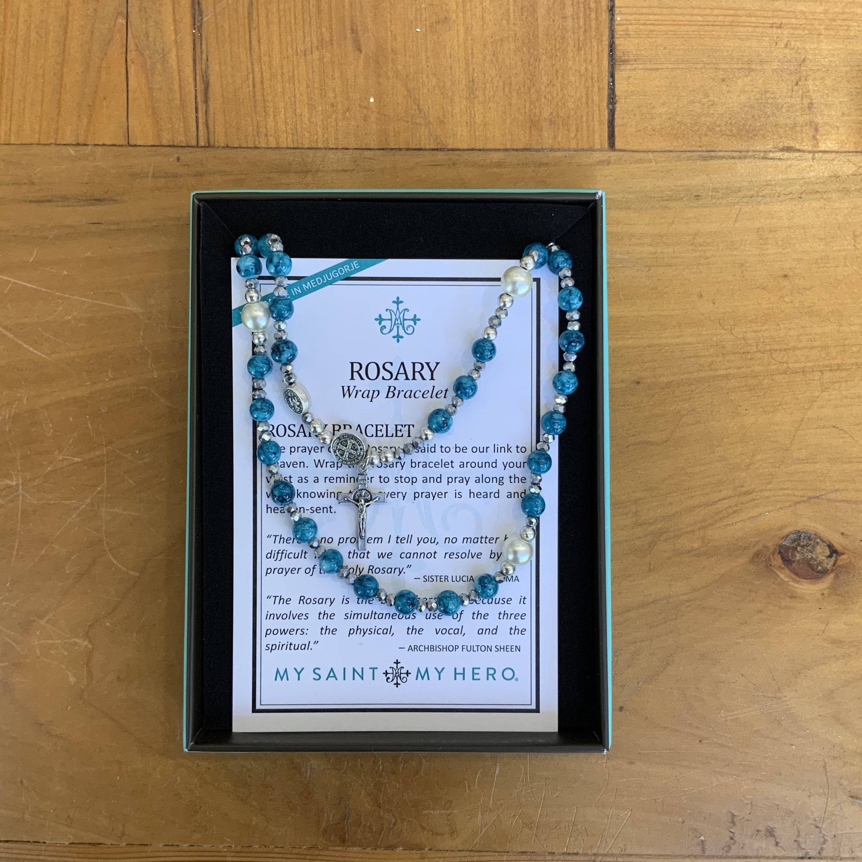 My Saint My Hero - My Saint My Hero Miracle's Rosary Pearl Wrap Bracelet - Little Miss Muffin Children & Home