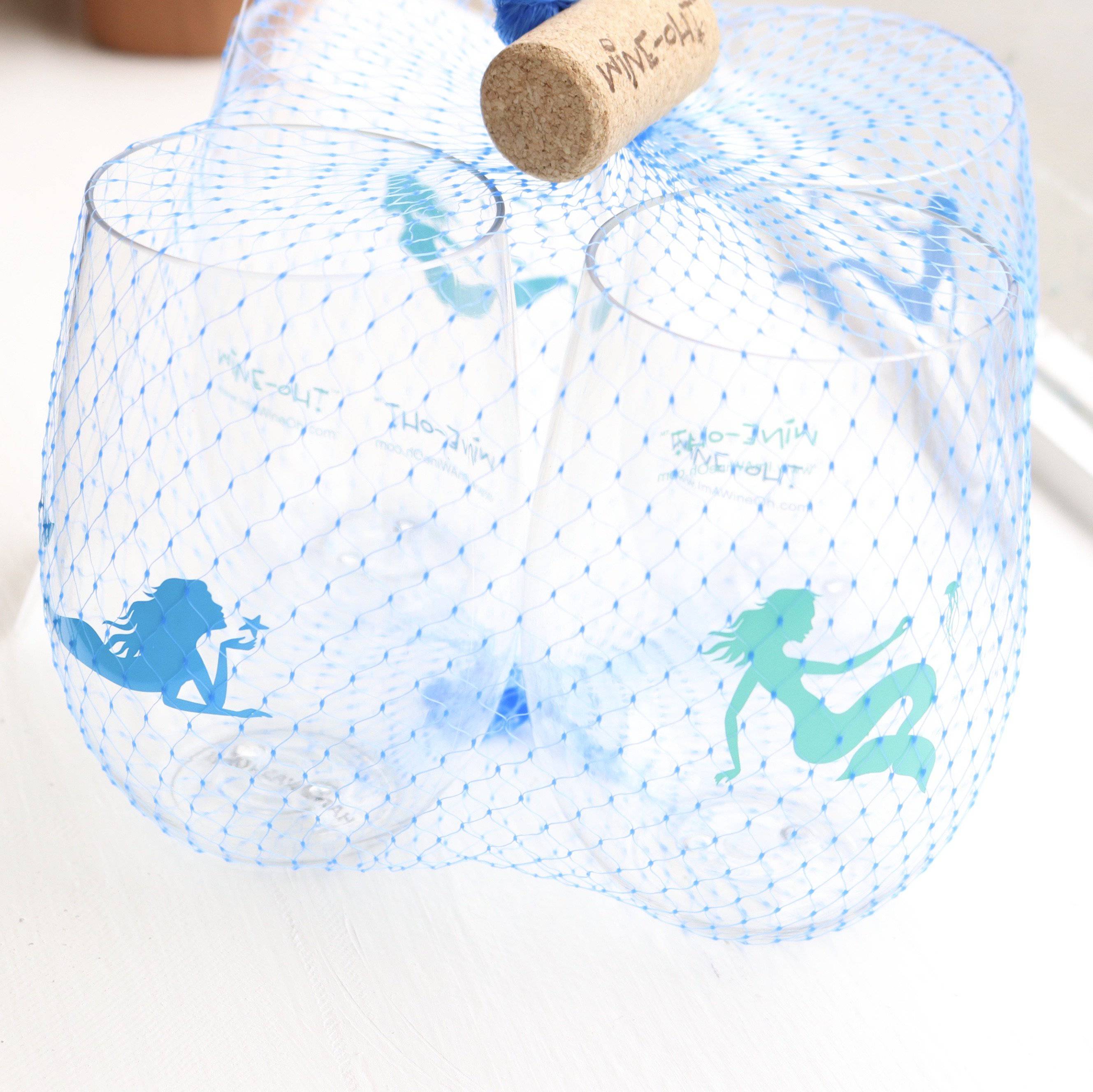 Wine-Oh - Wine-Oh! Mermaid Stemless Goblets - Set of 4 - Little Miss Muffin Children & Home