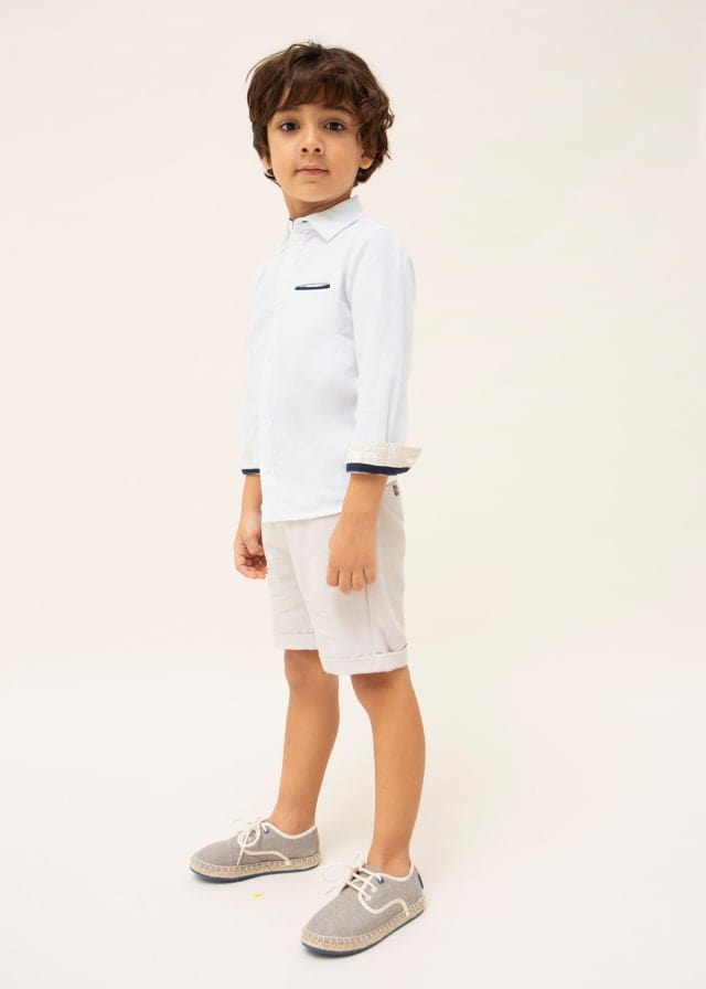 Mayoral Usa Inc Mayoral Long Sleeve Linen Shirt - Little Miss Muffin Children & Home