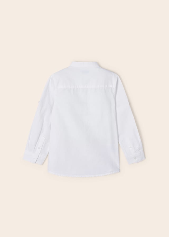 Mayoral Usa Inc Mayoral Long Sleeve Mao Collar Linen Shirt - Little Miss Muffin Children & Home