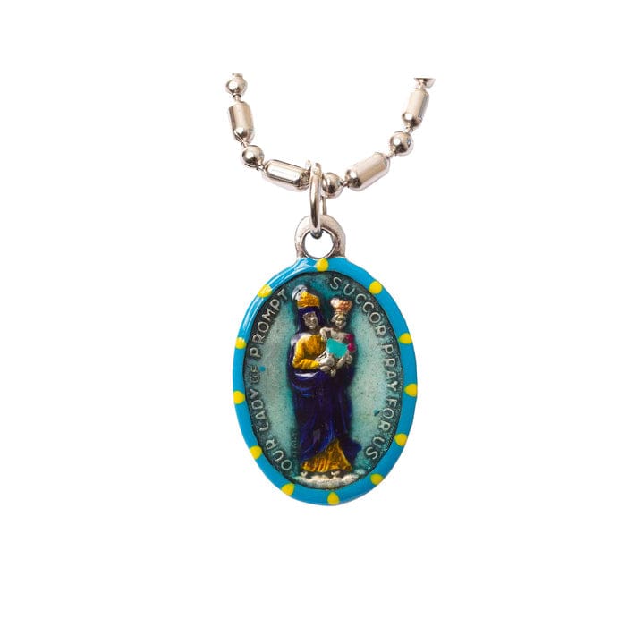 Saints For Sinners Saints For Sinners Our Lady of Prompt Succor Hand Painted Medal - Little Miss Muffin Children & Home