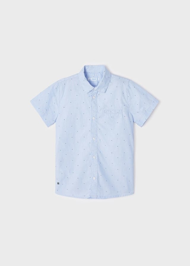 Mayoral Usa Inc Mayoral Micropatterned Short Sleeve Shirt - Little Miss Muffin Children & Home