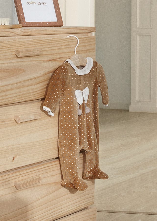 MAY - Mayoral Usa Inc Mayoral Velvet Footed Onesie - Little Miss Muffin Children & Home