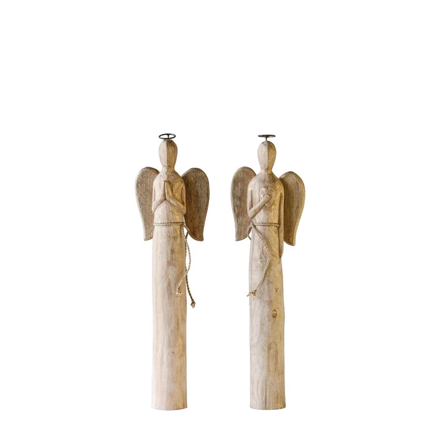 CCO - Creative Co-op Creative Co-op Hand-Carved Mango Wood Angel - Little Miss Muffin Children & Home