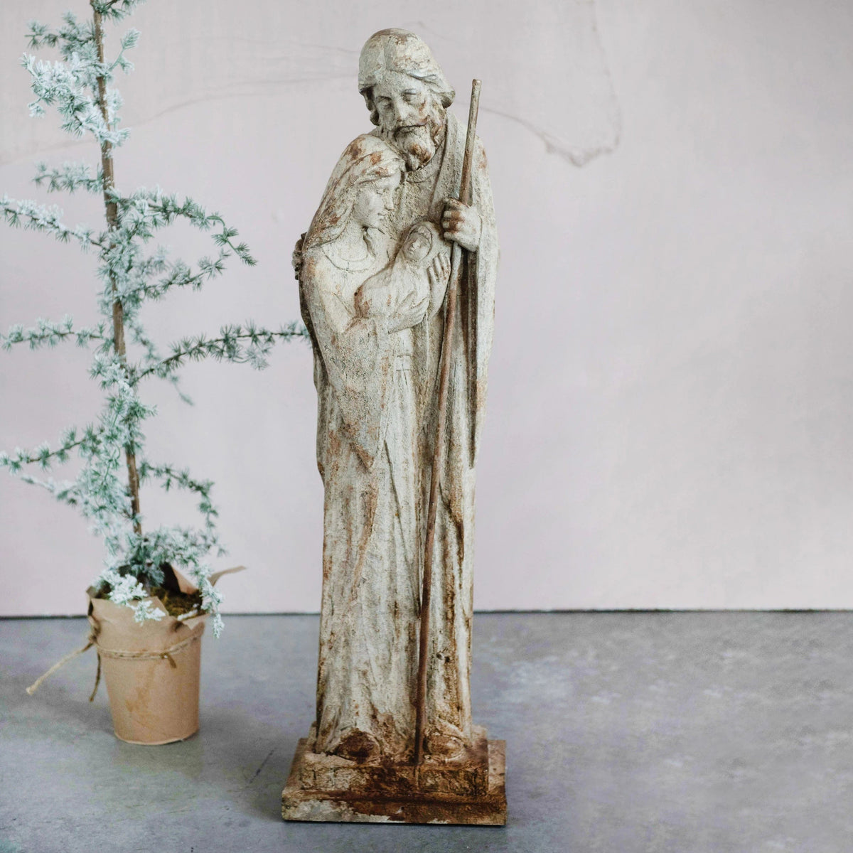 CCO - Creative Co-op Creative Co-op Distressed Magnesia Holy Family - Little Miss Muffin Children & Home